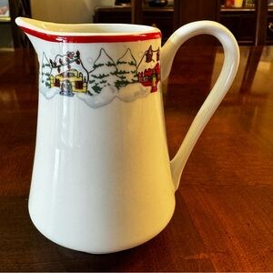 Royal Heritage Holiday Joy Fine Porcelain Creamer Milk Jug Christmas Dinnerware